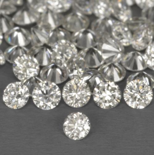Diamante branco natural 0,01ct, corte redondo, VS-SI