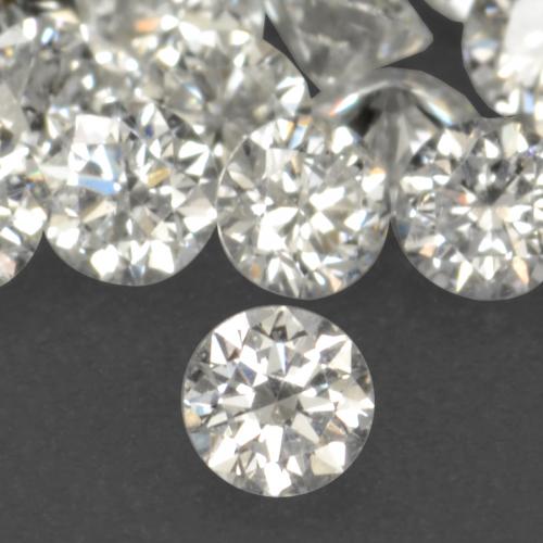 Diamante branco natural 0,02ct, corte redondo, VS-SI
