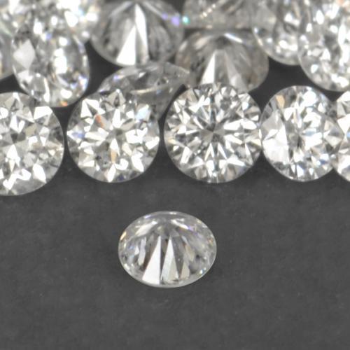 Pedras preciosas de diamante branco natural de 0,03 ct, corte redondo, VS-SI