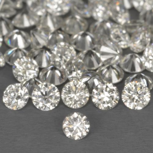 Pedras preciosas de diamante branco natural de 0,05 ct, corte redondo, VS-SI