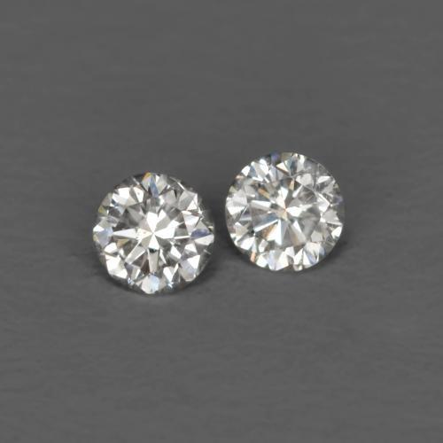 Pedras preciosas de Diamante branco quente natural de 0.03 ct, Corte Redondo, VVS-VS