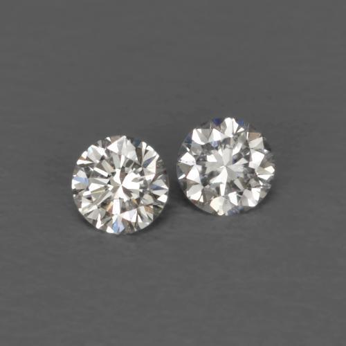 Pedras preciosas de Diamante branco quente natural de 0.03 ct, Corte Redondo, VVS-VS