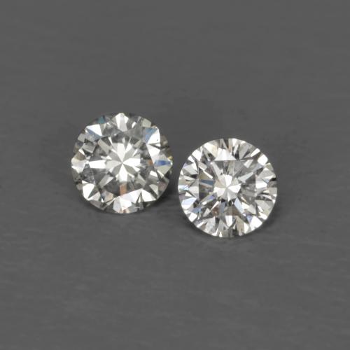Pedras preciosas de diamante branco natural de 0,03 ct, corte redondo, VVS-VS