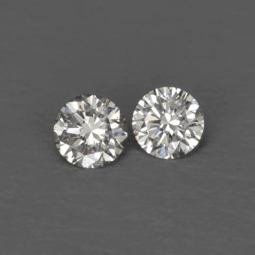 Pedras preciosas de diamante branco natural de 0,03 ct, corte redondo, VVS-VS