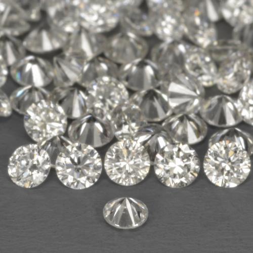 Pedras preciosas de diamante branco natural de 0,06 ct, corte redondo, VS-SI