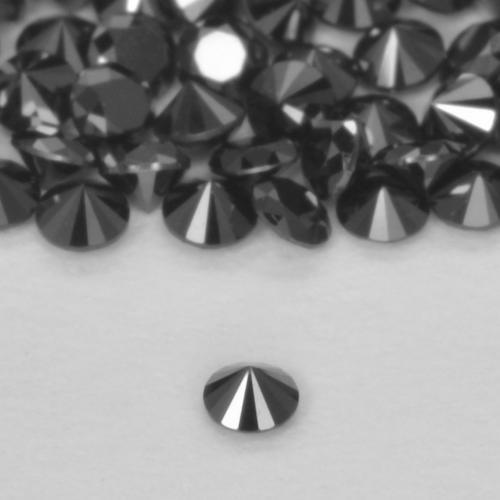 Diamante Preto Natural 0.02ct, Redondo, Opaco