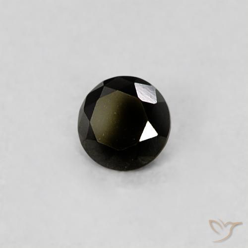 Diamante Preto Natural 0.09ct, Redondo, Opaco