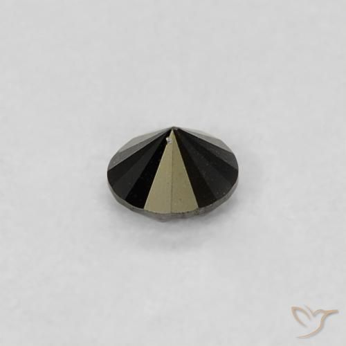 Diamante Preto Natural 0.09ct, Redondo, Opaco