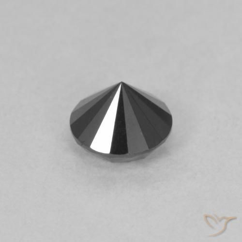 Diamante Preto Natural 0.55ct, Redondo, Opaco