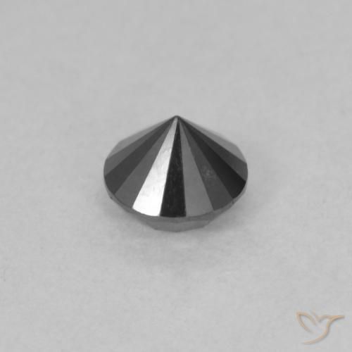 Diamante Preto Natural 0.52ct, Redondo, Opaco