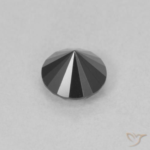 Diamante Preto Natural 0.59ct, Redondo, Opaco