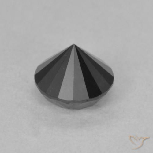 Diamante Preto Natural 0.59ct, Redondo, Opaco