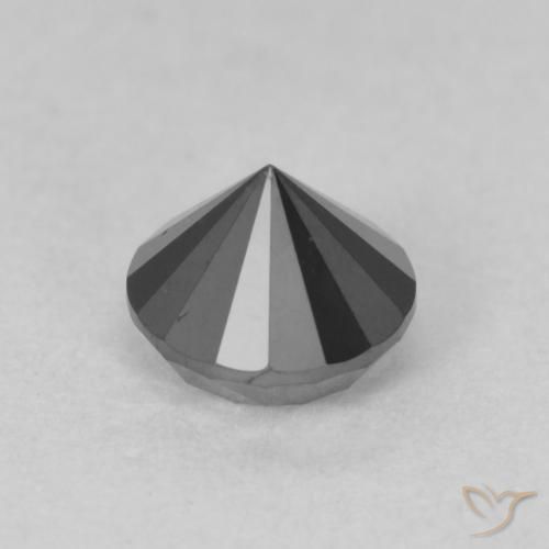 Diamante Preto Natural 0.80ct, Redondo, Opaco