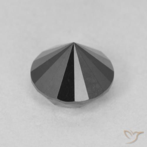 Diamante Preto Natural 0.88ct, Redondo, Opaco