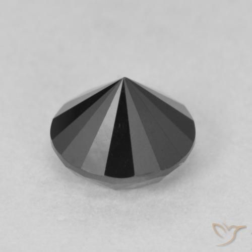 Diamante Preto Natural 0.91ct, Redondo, Opaco