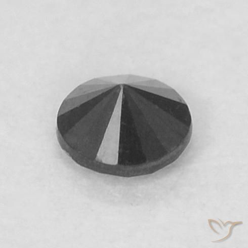 Diamante Preto Natural 0.04ct, Redondo, Opaco