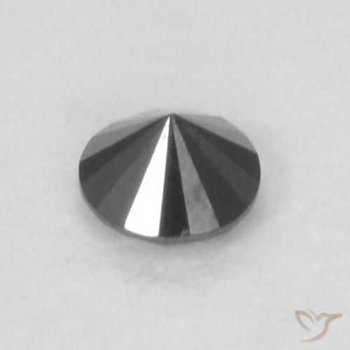 Diamante Preto Natural 0.05ct, Redondo, Opaco