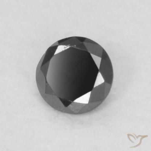 Diamante Preto Natural 0.05ct, Redondo, Opaco