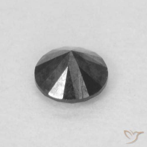 Diamante Preto Natural 0.05ct, Redondo, Opaco