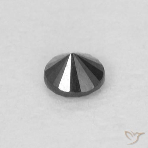 Diamante Preto Natural 0.05ct, Redondo, Opaco