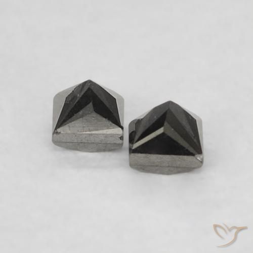 Pedras preciosas de Diamante Preto natural de 0.14 ct, Quadrado, Opaco