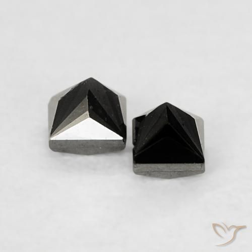 Pedras preciosas de Diamante Preto natural de 0.12 ct, Quadrado, Opaco
