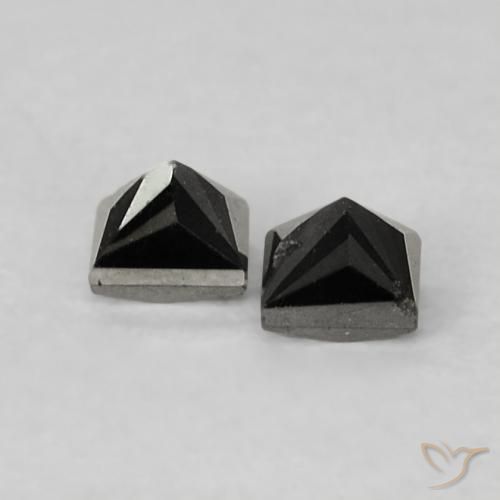 Pedras preciosas de Diamante Preto natural de 0.17 ct, Quadrado, Opaco