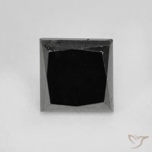 1.07ct Natural Preto Diamante, Quadrado, Opaco