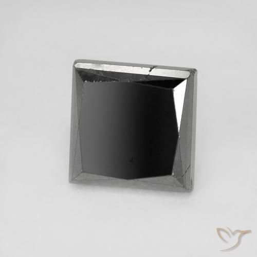 Diamante Preto Natural 1.07ct, Quadrado, Opaco