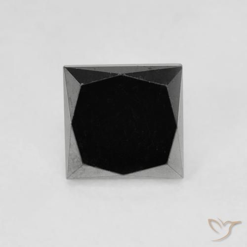 0.69ct Natural Preto Diamante, Quadrado, Opaco