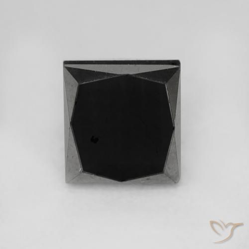 1.09ct Natural Preto Diamante, Quadrado, Opaco