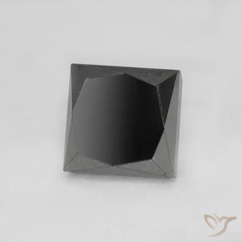 Diamante Preto Natural 0.98ct, Quadrado, Opaco