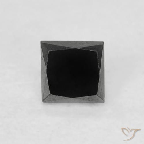 0.18ct Natural Preto Diamante, Quadrado, Opaco