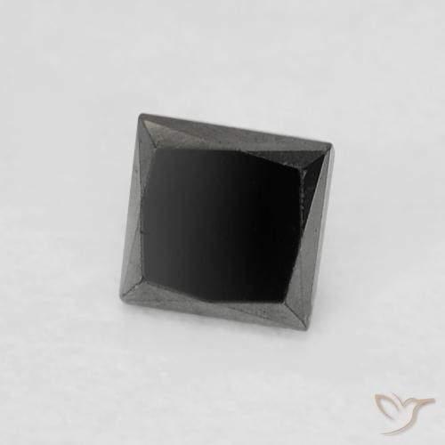 Diamante Preto Natural 0.18ct, Quadrado, Opaco