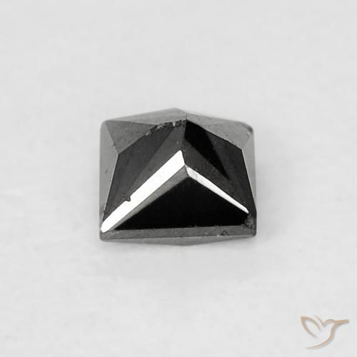 Diamante Preto Natural 0.18ct, Quadrado, Opaco