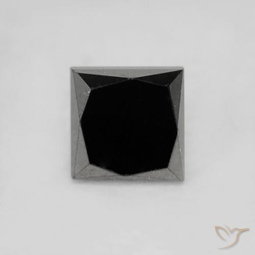 0.20ct Natural Preto Diamante, Quadrado, Opaco