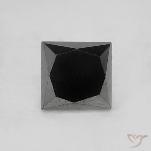0.23ct Natural Preto Diamante, Quadrado, Opaco