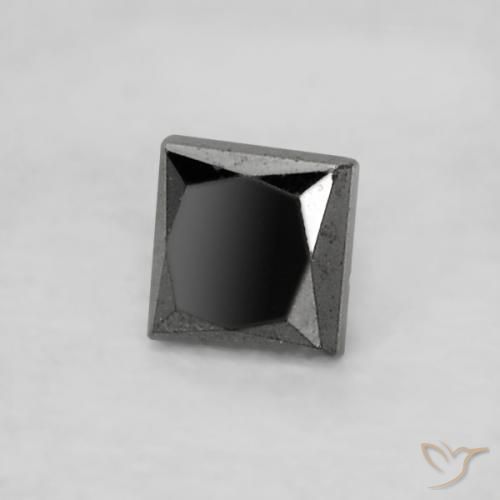 Diamante Preto Natural 0.07ct, Quadrado, Opaco