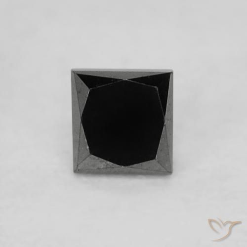 0.18ct Natural Preto Diamante, Quadrado, Opaco