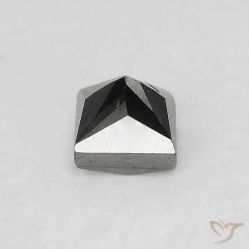 Diamante Preto Natural 0.18ct, Quadrado, Opaco