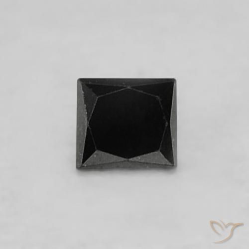 0.07ct Natural Preto Diamante, Quadrado, Opaco