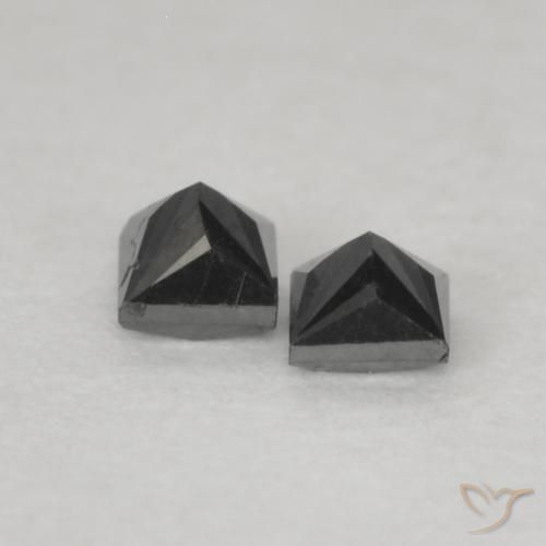 Pedras preciosas de Diamante Preto natural de 0.18 ct, Quadrado, Opaco
