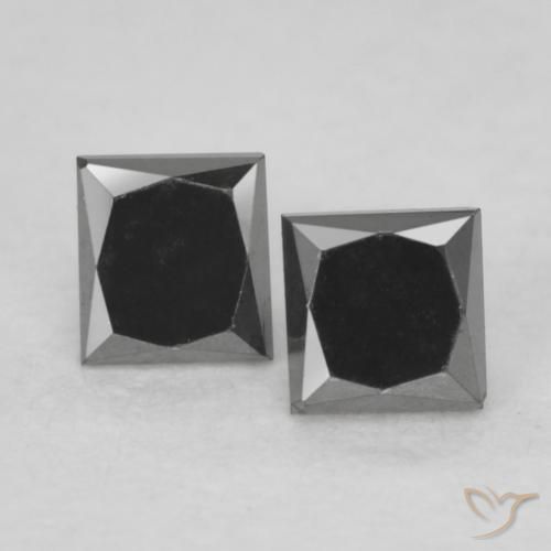 0.31ctw Natural Preto Diamante, Quadrado, Opaco