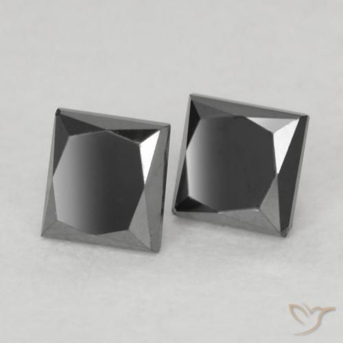 Pedras preciosas de Diamante Preto natural de 0.31 ct, Quadrado, Opaco