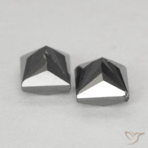 Pedras preciosas de Diamante Preto natural de 0.31 ct, Quadrado, Opaco