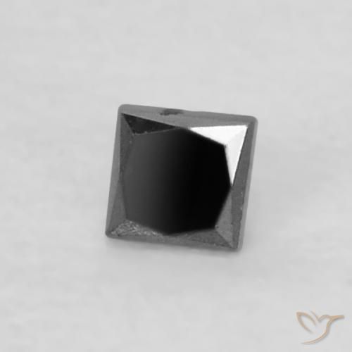0.06ct Natural Preto Diamante, Quadrado, Opaco