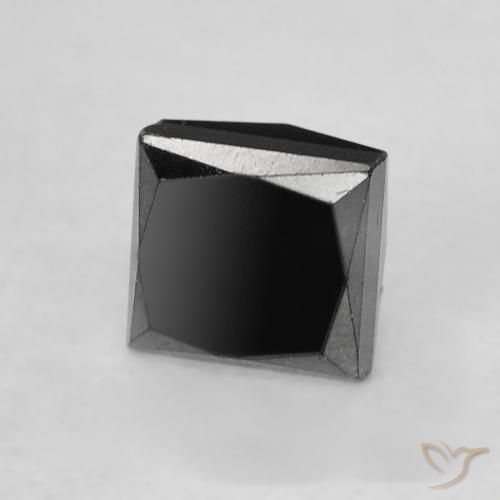 Diamante Preto Natural 0.42ct, Quadrado, Opaco