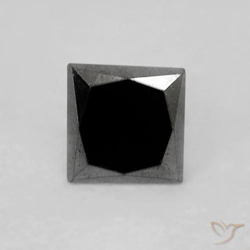 Diamante Preto Natural 0.16ct, Quadrado, Opaco