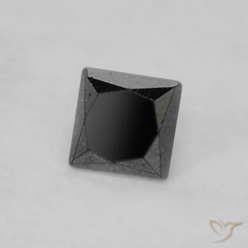 0.07ct Natural Preto Diamante, Quadrado, Opaco