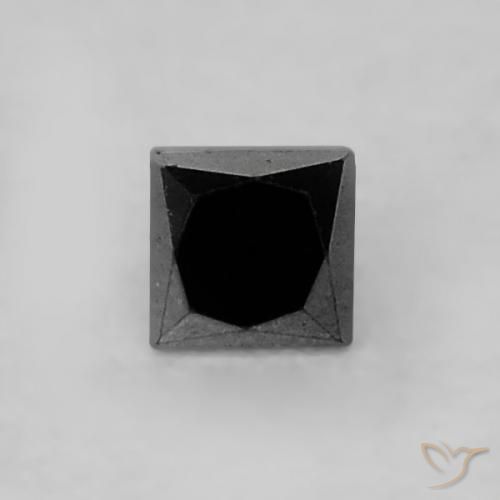 Diamante Preto Natural 0.07ct, Quadrado, Opaco